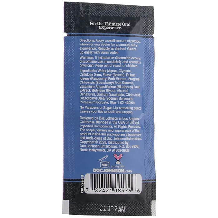 Doc Johnson Vibrators GoodHead Oral Delight Gel 24oz in Blue Raspberry