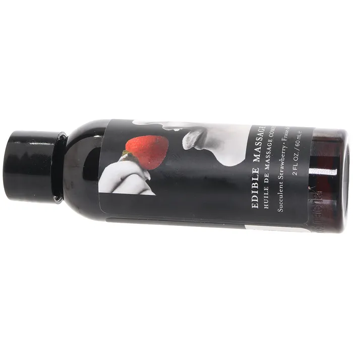 Earthly Body Edible Massage Oil 2oz60ml in Succulent Strawberry Couples