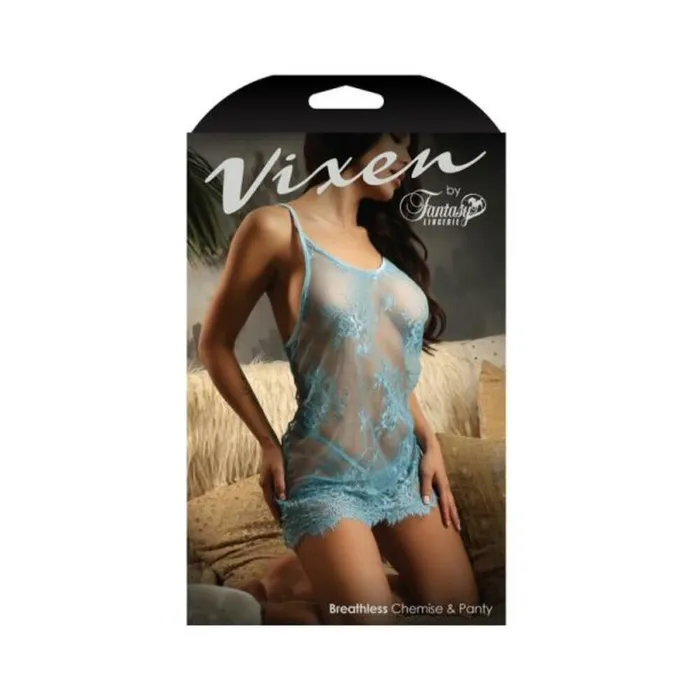 Fantasy Lingerie Vixen Breathless Lace Chemise GString Light Blue LXL Fantasy Lingerie Anal Fantasy Lingerie Vixen Breathless Lace Chemise GString Light Blue LXL Fantasy Lingerie Anal