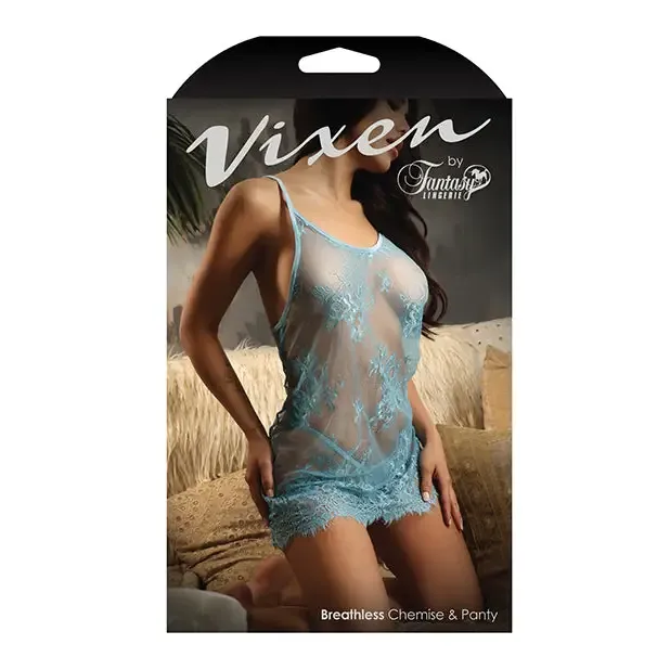 Fantasy Lingerie Vixen Breathless Lace Chemise GString Light Blue LXL Fantasy Lingerie Anal Fantasy Lingerie Vixen Breathless Lace Chemise GString Light Blue LXL Fantasy Lingerie Anal
