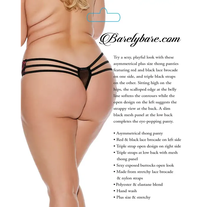 Female Sex Toys Barely Bare Asymmetrical Thong Panty Qs Evolved Novelties