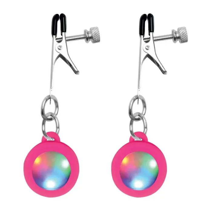 Female Sex Toys Charmed Silicone Light Up Nipple Clamps Charmed