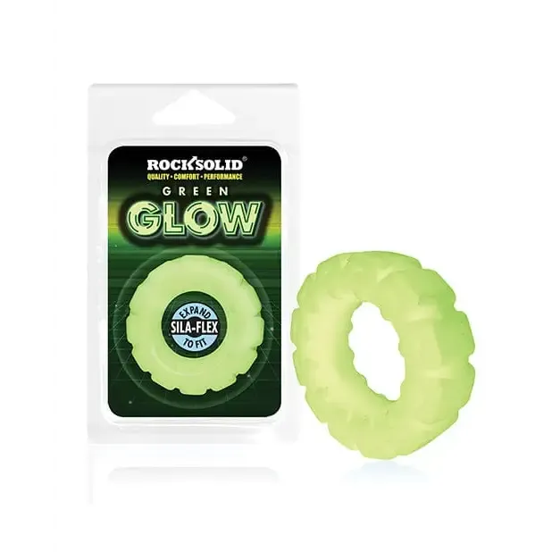 Female Sex Toys Doc Johnson Rock Solid Glow In The Dark The Tire Ring Green