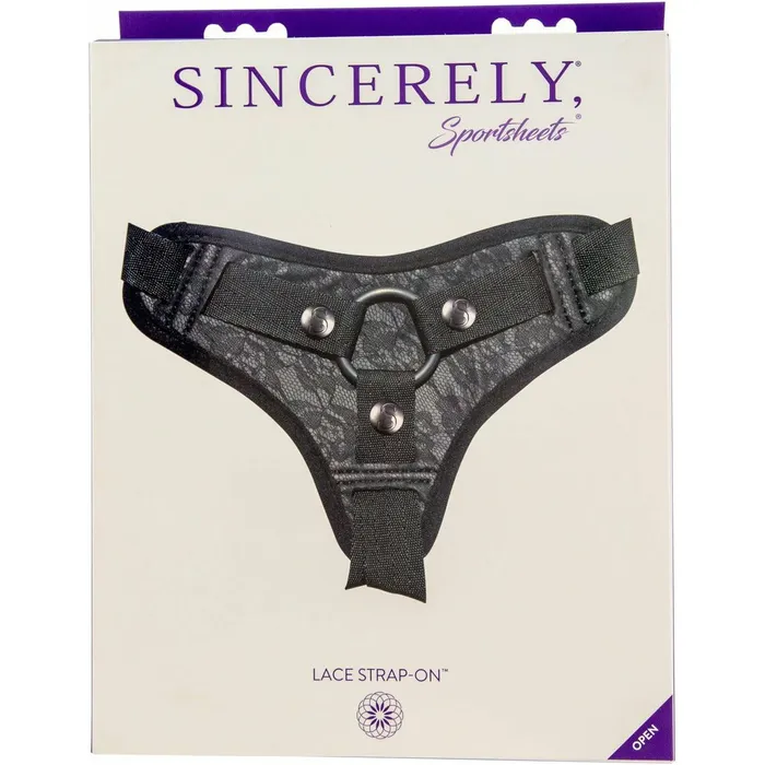 Female Sex Toys Sportsheets Sportsheets Sincerely Lace StrapOn Black