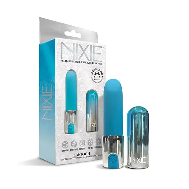 Global Novelties LLC Vibrators Nixie Smooch Rechargeable Lipstick Vibrator Blue Ombre Global Novelties LLC Vibrators Nixie Smooch Rechargeable Lipstick Vibrator Blue Ombre