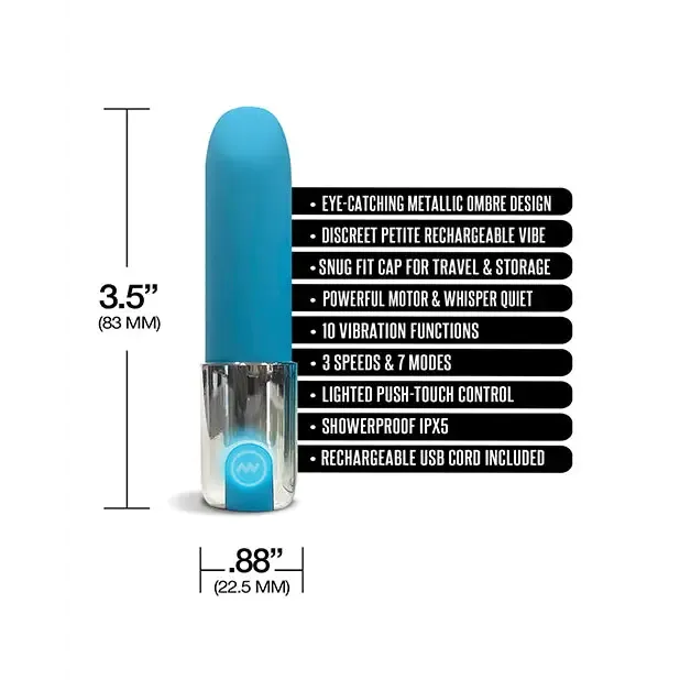 Global Novelties LLC Vibrators Nixie Smooch Rechargeable Lipstick Vibrator Blue Ombre Global Novelties LLC Vibrators Nixie Smooch Rechargeable Lipstick Vibrator Blue Ombre