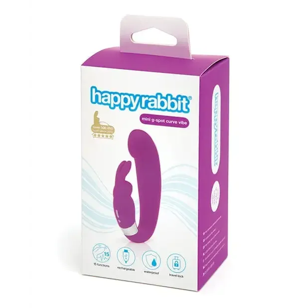 Happy Rabbit Vibrators Happy Rabbit G Spot Clitoral Curve Vibrator Purple