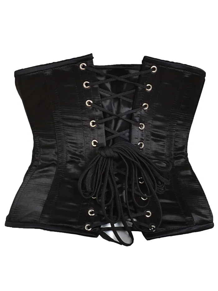 HonourSkintwocom Anal Classic Black Satin Underbust Corset HonourSkintwocom Anal Classic Black Satin Underbust Corset