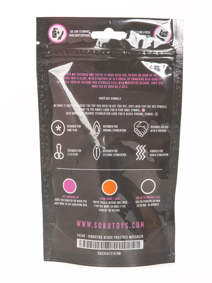 HonourSkintwocom Male Sex Toys Soku Vibrating Beads Prostate Massager