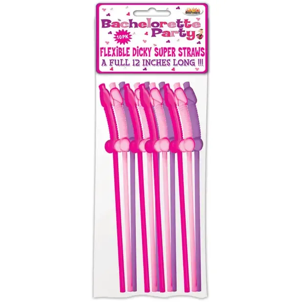 Hott Products Unlimited Female Sex Toys Bachelorette Flexy Super Straw Set 10 Hott Products Unlimited Female Sex Toys Bachelorette Flexy Super Straw Set 10
