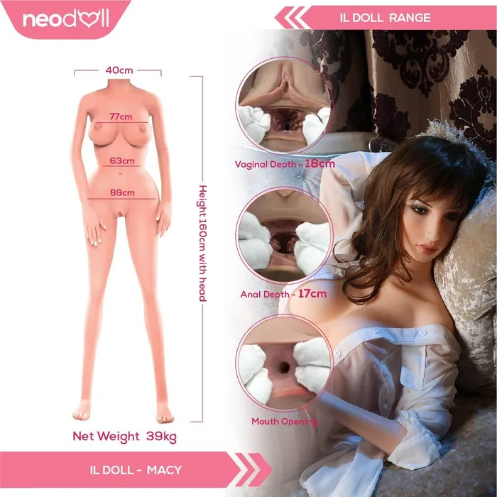 IL Doll Male Sex Toys IL Doll Macy Silicone TPE Hybrid Sex Doll Gel Breast 160cm Natural IL Doll Male Sex Toys IL Doll Macy Silicone TPE Hybrid Sex Doll Gel Breast 160cm Natural