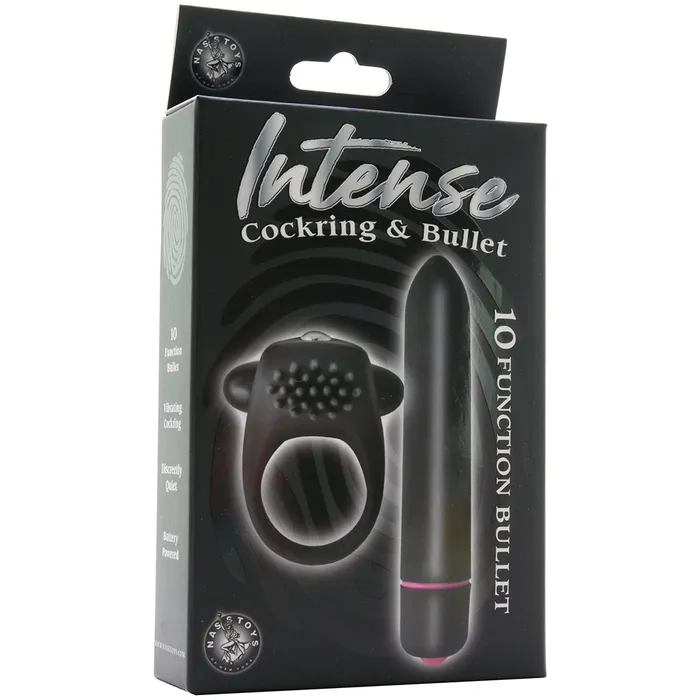 Intense 10 Function CRing Bullet Vibe in Black Nasstoys Female Sex Toys Intense 10 Function CRing Bullet Vibe in Black Nasstoys Female Sex Toys