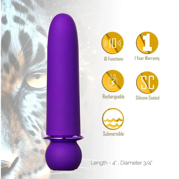 Jaguar Powerful Bullet Purple Rechargeable Maia Toys Vibrators