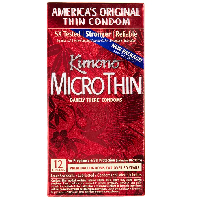 Kimono Female Sex Toys MicroThin Condoms in 12 Pack
