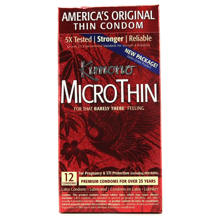 Kimono Female Sex Toys MicroThin Condoms in 12 Pack