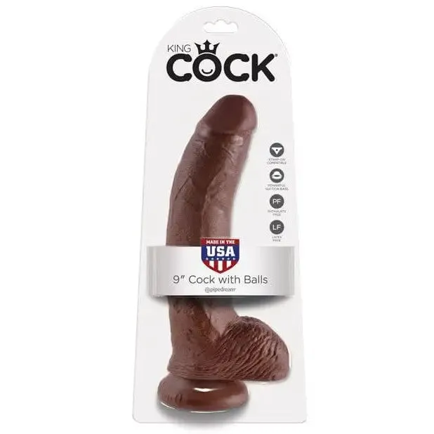 King Cock Female Sex Toys King Cock 9 Realistic Dildo with Balls