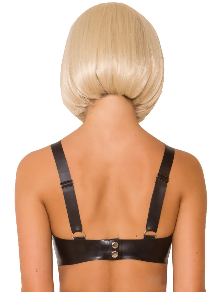 Latex Buckle Bra in Purple HonourSkintwocom Vibrators
