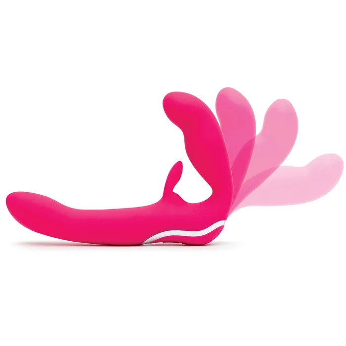 LoveHoney Female Sex Toys Happy Rabbit Strapless StrapOn Pink