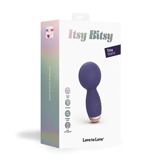 Lovely Planet Vibrators Love to Love Itsy Bitsy Mini Wand Midnight Indigo