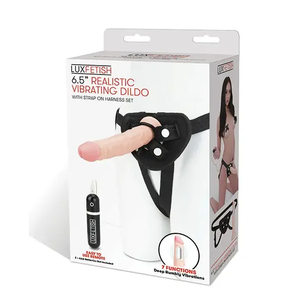 Lux Fetish Lux Fetish 65 Realistic Vibrating Dildo Wstrap On Harness Set Female Sex Toys Lux Fetish Lux Fetish 65 Realistic Vibrating Dildo Wstrap On Harness Set Female Sex Toys