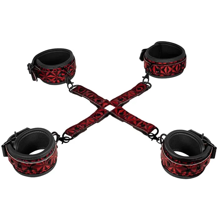 Luxury Hogtie Cuff Set in Burgundy Shots Toys Female Sex Toys Luxury Hogtie Cuff Set in Burgundy Shots Toys Female Sex Toys