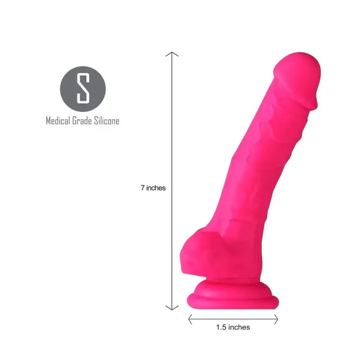 Maia Toys Dildos Billee 7 Realistic Silicone Dong Neon Pink Maia Toys Dildos Billee 7 Realistic Silicone Dong Neon Pink