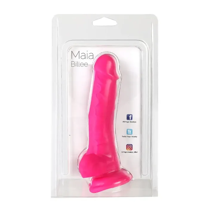 Maia Toys Dildos Billee 7 Realistic Silicone Dong Neon Pink Maia Toys Dildos Billee 7 Realistic Silicone Dong Neon Pink