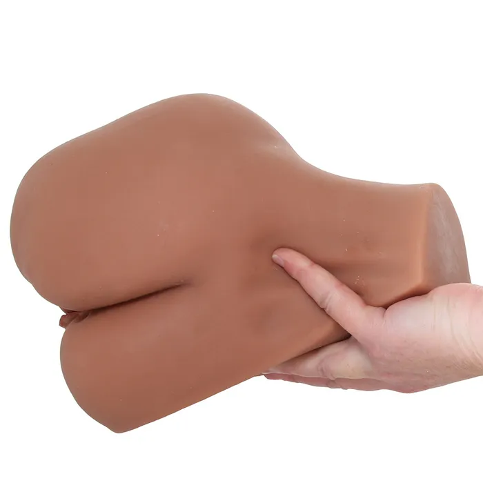 Male Sex Toys CalExotics Stroke It Side Banger Pussy Ass Masturbator in Brown