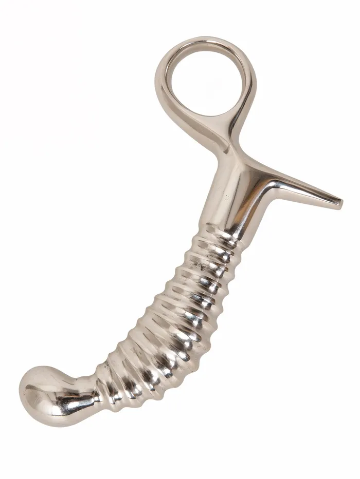 Male Sex Toys HonourSkintwocom Ribbed Stainless Steel Prostate Massager