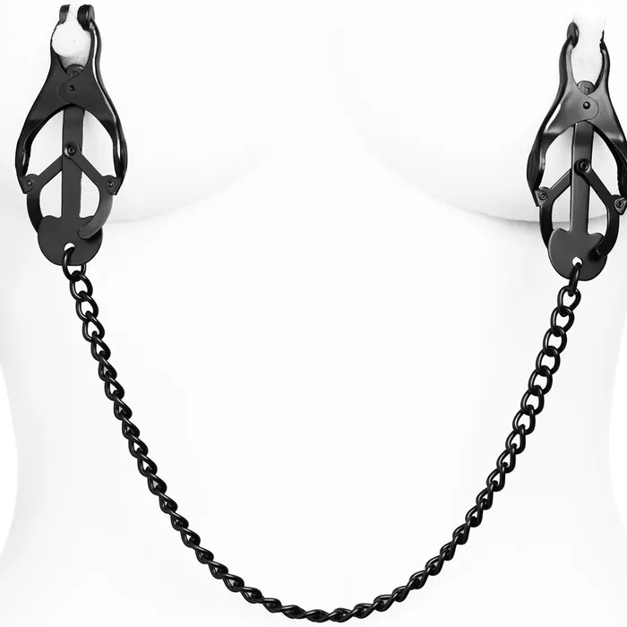 Master Series Monarch Noir Chained Clover Clamps XR Brands Male Sex Toys