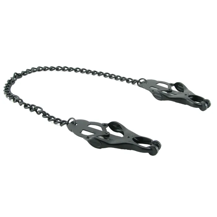 Master Series Monarch Noir Chained Clover Clamps XR Brands Male Sex Toys