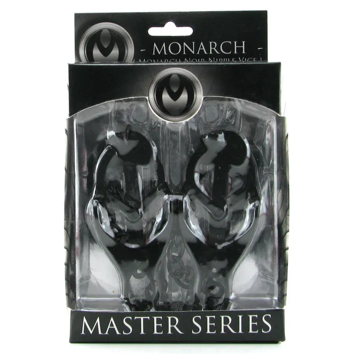 Master Series Monarch Noir Chained Clover Clamps XR Brands Male Sex Toys