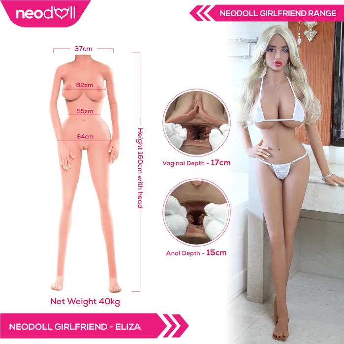 Neodoll Girlfriend Eliza Realistic Sex Doll 160cm Tan Neodoll Male Sex Toys