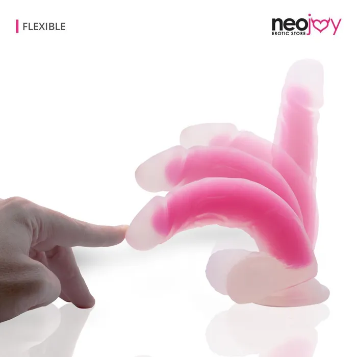 Neojoy Dildos Neojoy Luminous Dildo Pure Silicone transparent suction cup Pink 83 inch 22cm