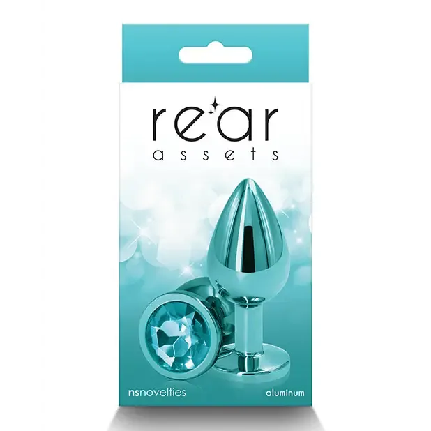NS Novelties Male Sex Toys Rear Assets Metal Anal Plug Medium Teal NS Novelties Male Sex Toys Rear Assets Metal Anal Plug Medium Teal