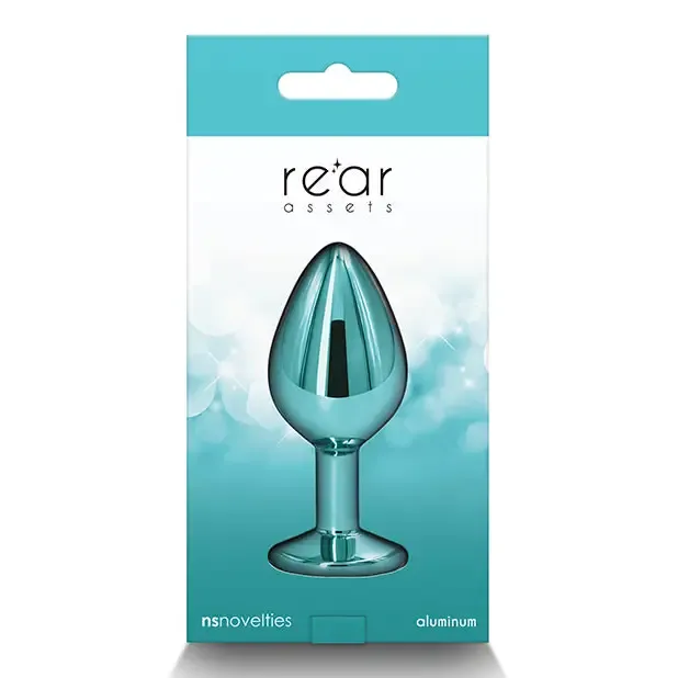 NS Novelties Male Sex Toys Rear Assets Metal Anal Plug Medium Teal NS Novelties Male Sex Toys Rear Assets Metal Anal Plug Medium Teal