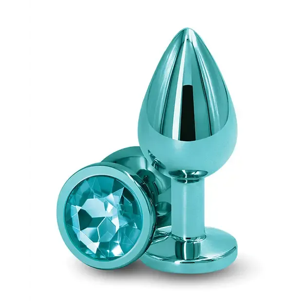 NS Novelties Male Sex Toys Rear Assets Metal Anal Plug Medium Teal NS Novelties Male Sex Toys Rear Assets Metal Anal Plug Medium Teal