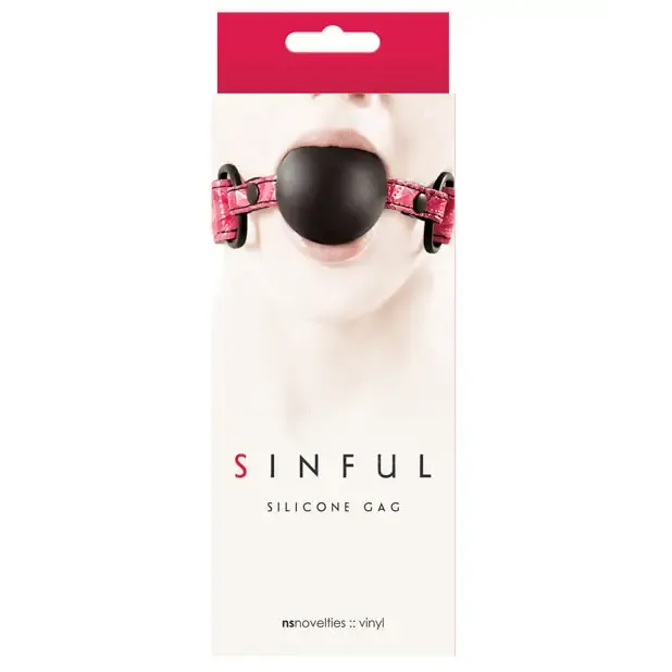 NS Novelties Sinful Soft Silicone Gag Black Anal