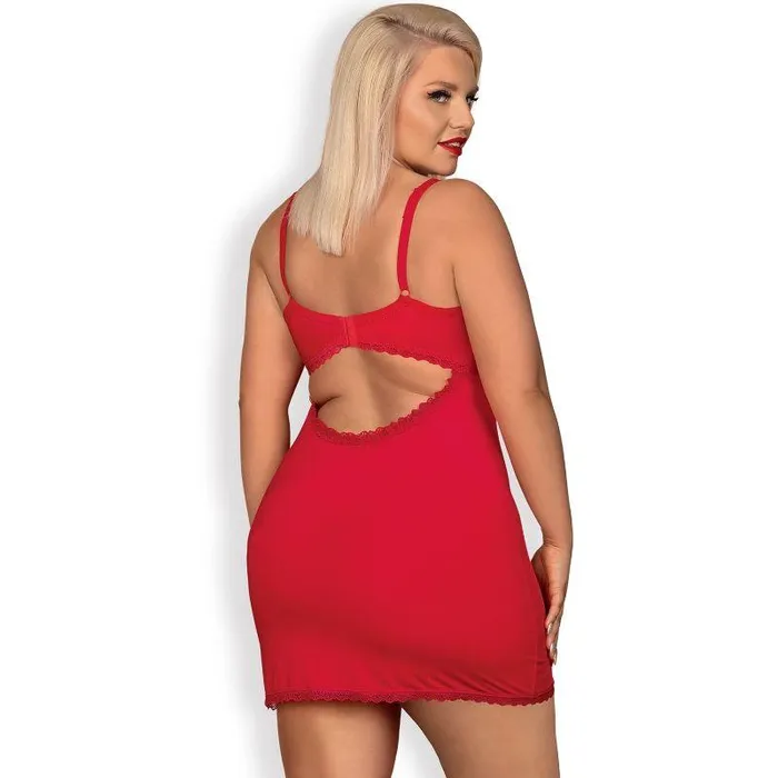 Obsessive Obsessive Sexy Lingerie Jolierose Chemise Xxl Red Vibrators