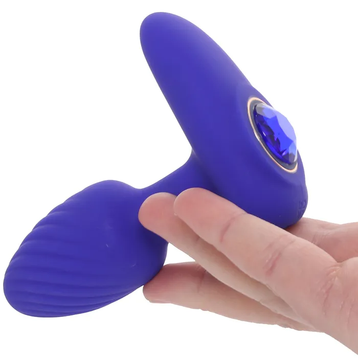 Oh My Gem Mystery Vibrating Plug in Sapphire Blush Female Sex Toys