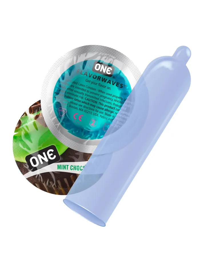 One FlavourWaves Mint Chocolate Condom ONE Vibrators