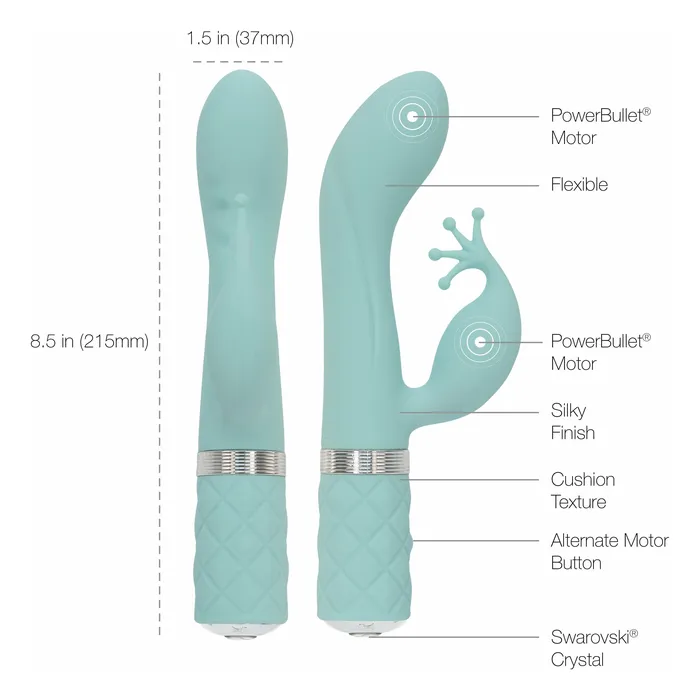 Pillow Talk Vibrators Pillow Talk Kinky Dual Massager Teal