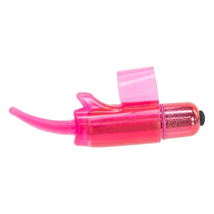 PL Pure Love Vibrating Tongue Shaped Finger Sleeve Bullet Pink Vibrators