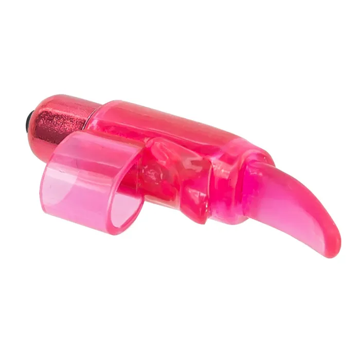 PL Pure Love Vibrating Tongue Shaped Finger Sleeve Bullet Pink Vibrators