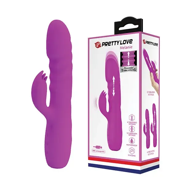 Pretty Love Melanie Thrusting Rabbit Fuchsia Pretty Love Vibrators