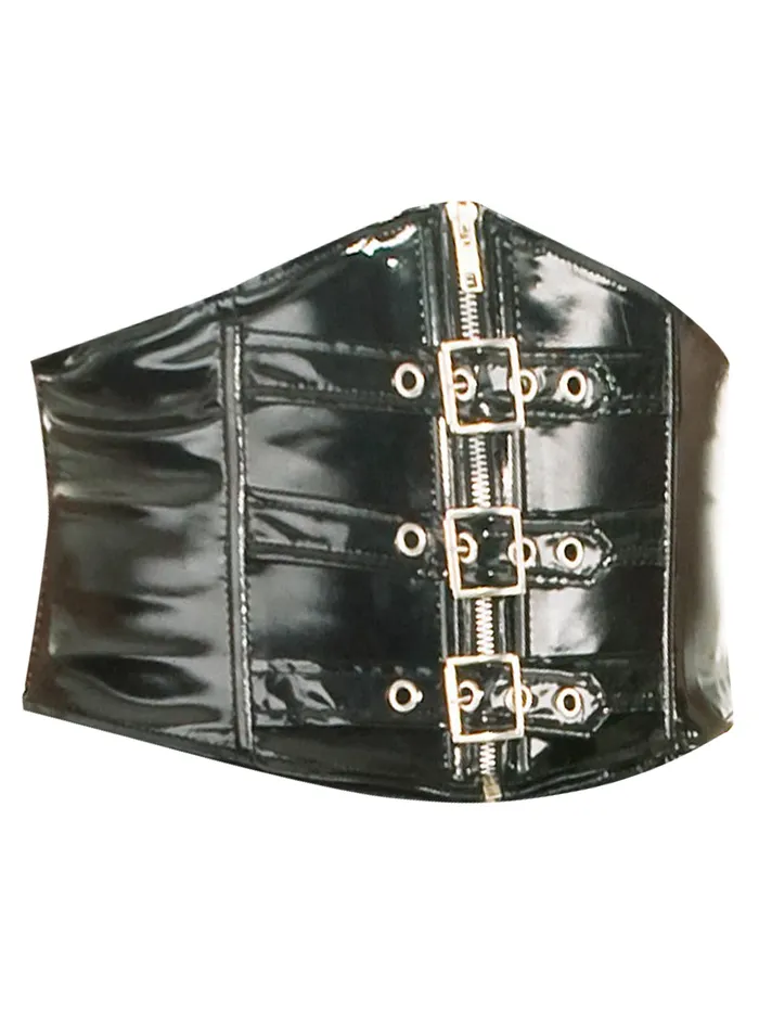 PVC Buckle Waspie Belt in Black HonourSkintwocom Female Sex Toys PVC Buckle Waspie Belt in Black HonourSkintwocom Female Sex Toys