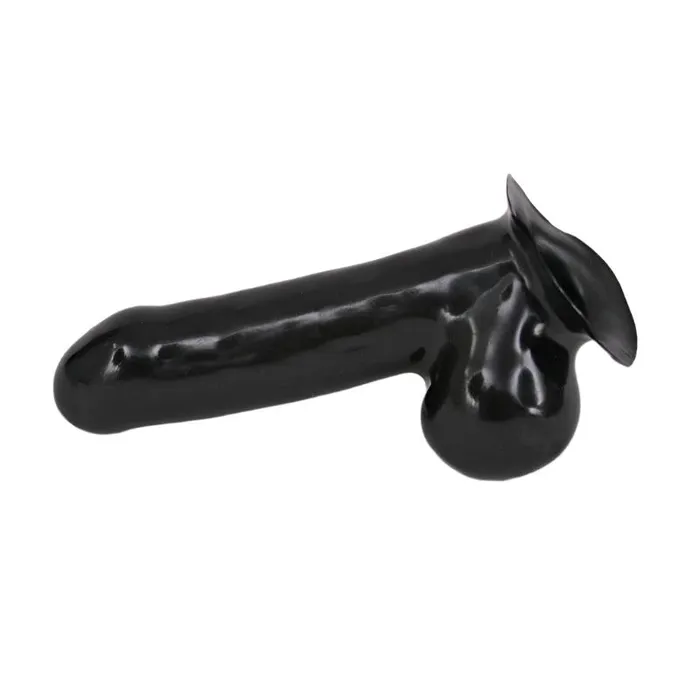 REGULATION Dildos Rubber Anatomical Cock Sheath Black 06mm