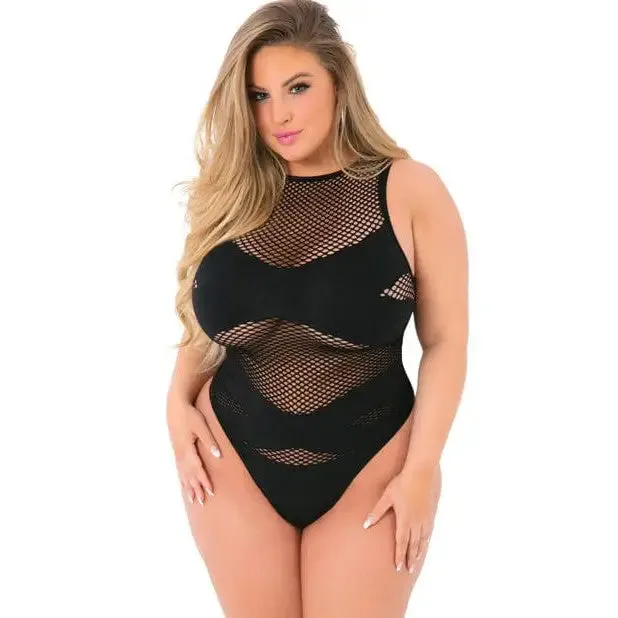 Rene Rofe Vibrators Pink Lipstick Criss Cross Fishnet Bodysuit by Rene Rofe Rene Rofe Vibrators Pink Lipstick Criss Cross Fishnet Bodysuit by Rene Rofe