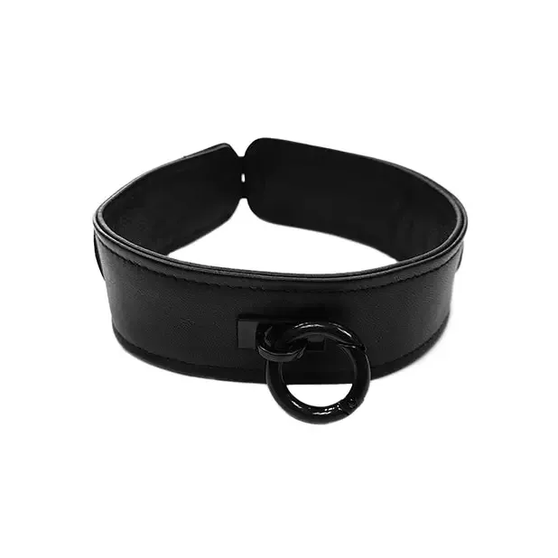 Restraints Rouge Group Ltd Rouge Leather Collar Black with Black