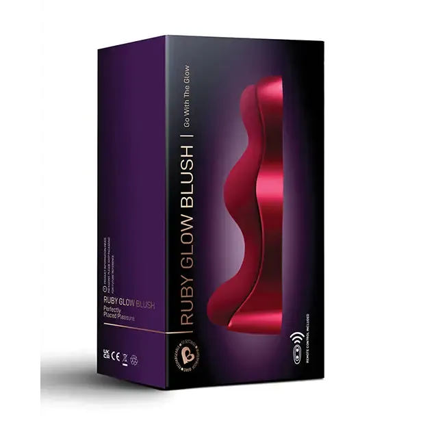 Rocks Off Vibrators Rocks Off Ruby Glow Saddle Vibrator Blush Red